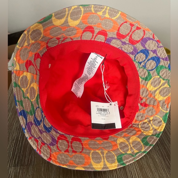 New Coach pride Rainbow Signature Bucket Hat c9919 coach retail - Picture 4 of 5